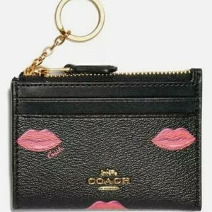 Coach Lips Mini Skinny ID Case Keychain